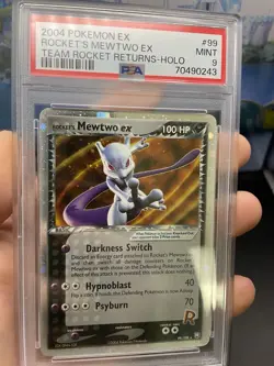 Rocket's Mewtwo ex 99/109 Team Rocket Returns Holo Mint PSA 9 - Image 2