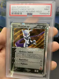 Rocket's Mewtwo ex 99/109 Team Rocket Returns Holo Mint PSA 9 - Image 3