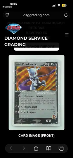 Rocket's Mewtwo ex 99/109 Team Rocket Returns Holo - Image 3