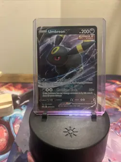 Pokemon TCG Umbreon v SWSH203 Black Star Promo Card NM Condition - Image 1