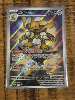 Pokemon Alakazam Pokemon Center Stamped Black Star Promo MEP 009 - Image 1