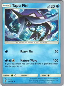 Tapu Fini - Pokemon TCG Sun & Moon 53/236 World Championship Decks NM - Image 1