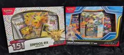 NEW Pokemon TCG Scarlet & Violet 151 Zapdos EX & Mega Kangaskhan Box Lot - Image 1