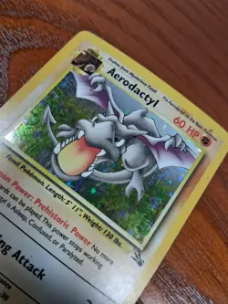 Aerodactyl 1/62 Fossil, Pokemon TCG Holo Rare Unlimited, MP - Image 2