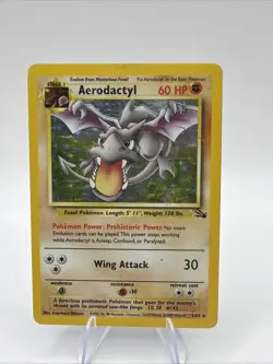 Aerodactyl 1/62 Fossil Unlimited Set Pokemon TCG Holo MP - HP - Image 1