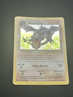 Aerodactyl Fossil 1/62 Holo Unlimited Holo Rare Pokemon TCG HP - Image 2