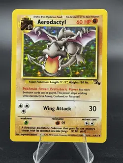 Aerodactyl - 1/62 - Fossil Unlimited - Holo Rare - WOTC - DMG - Pokemon TCG - Image 1