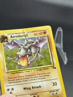 Aerodactyl - 1/62 - Fossil Unlimited - Holo Rare - WOTC - DMG - Pokemon TCG - Image 2
