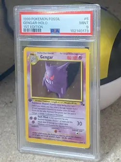 Gengar 5/62 PSA 9 Fossil 1st Edition Rare Holo Pokemon Card - Image 2