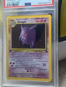 Gengar 5/62 PSA 9 Fossil 1st Edition Rare Holo Pokemon Card - Image 4