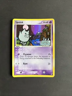 Pokemon TCG Spoink EX Crystal Guardians 62/100 Reverse Holo Common 2006 - NM/LP - Image 1