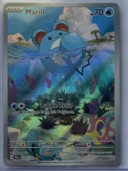 Pokemon Paldea Evolved Marill Illustration Holo Rare 204/193 (NM) - Image 1