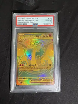 Pokemon Mega Charizard X Ex Mega Hyper Rare Holo 130/094 PSA 10 Phantasmal Flam. - Image 1