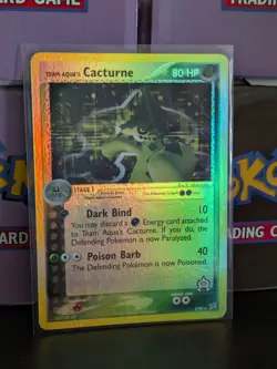 Pokemon Team Aqua's Cacturne 1/95 Team Magma vs Team Aqua Holo Rare NM TCG Card - Image 1