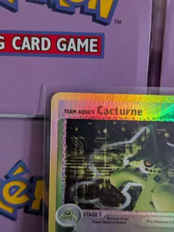 Pokemon Team Aqua's Cacturne 1/95 Team Magma vs Team Aqua Holo Rare NM TCG Card - Image 2