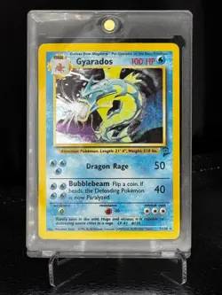 Gyarados Holo Rare 7/130 - Base Set 2 - 2000 WOTC Pokemon Card LP Vintage - Image 1