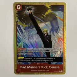 One Piece Tcg - Bad Manners Kick Course OP04-016 Alt Art Rare Event Card NM Card - Image 1