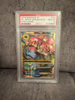 2016 POKEMON XY EVOLUTIONS #100 FULL ART/M VENUSAUR EX PSA 10 - Image 1