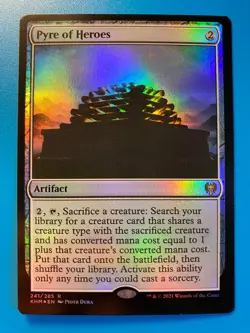 MTG 1x FOIL Pyre of Heroes # 241 Kaldheim Magic the Gathering Card x1 NM - Image 1