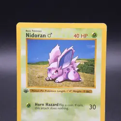 Pokemon Nidoran M 055/102 First Edition Base Set (Shadowless) Regular - Image 2