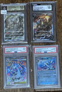 Pokemon TCG Graded Card Lot X(4) PSA 9 Charizard X ex UPC, PSA 10 Vaporeon &More - Image 1