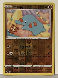 Phanpy Reverse Holo 086/185 SWSH04: Vivid Voltage NM Pokemon Fast Ship - Image 1