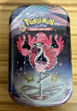 Pokemon Scarlet and Violet Paldean Fates Mini Tin (Flamigo) -SEALED - Image 1
