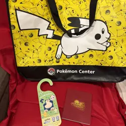 Pokemon Center World 2025 Charizard Pikachu Large Size Reusable Tote Bag & Extra - Image 2