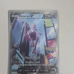 Pokemon Mewtwo V 072/078 Pokemon GO Ultra Rare Foil Basic 220 HP Card - Image 1