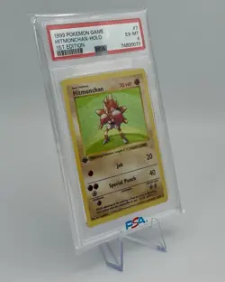 1999 Pokemon Game 1st Edition #7 Hitmonchan - Holo PSA 6 EX-MT - Image 2