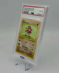 1999 Pokemon Game 1st Edition #7 Hitmonchan - Holo PSA 6 EX-MT - Image 3