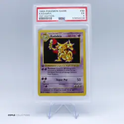 1999 Pokemon Base Set 1st Edition Kadabra 32/102 PSA 5 EX - Image 1