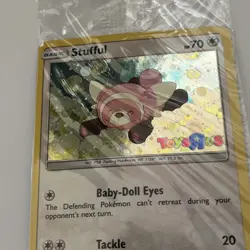 Pokemon Stufful 110/147 Toys R Us Burning Shadows Cosmos Holo SEALED PROMO - Image 2