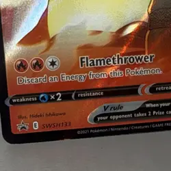 Lance's Charizard V SWSH133 Pokemon SWSH Black Star Promo Near Mint - Image 3