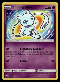 Shining Mew 40/73 Shining Legends Pokemon - Image 1