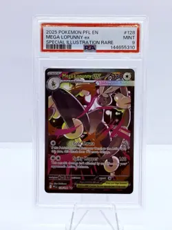 2025 POKEMON PHANTASMAL FLAMES SPECIAL ILLUSTRATION RARE MEGA LOPUNNY EX PSA 9 - Image 1