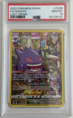 2022 Pokemon Sword & Shield Lost Origin Gengar Fa Lost Origin PSA 10 #TG06 - Image 1