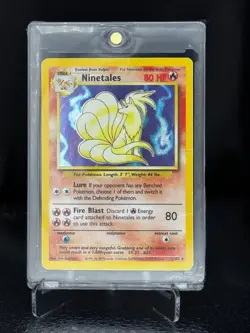 Pokemon Ninetales Base Set 12/102 Holo Rare - WOTC 1999 - Heavy Played - Image 1