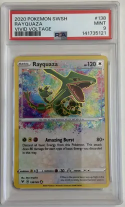 Rayquaza 138/185 Swsh04: Vivid Voltage Holo Pokemon PSA 9 - Image 1