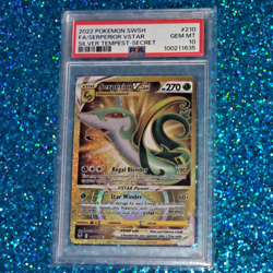 PSA 10 2022 Pokemon SWSH FA Serperior VSTAR Silver Tempest Secret Rare #197 - Image 1