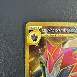 N's Zoroark EX Hyper Rare SV09 Journey Together # 189/159 NM Gold Holo Pokemon - Image 3