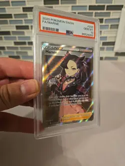 2020 POKEMON SWORD & SHIELD FULL ART MARNIE 200/202 PSA 10 GEM MINT - Image 4