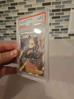 2020 POKEMON SWORD & SHIELD FULL ART MARNIE 200/202 PSA 10 GEM MINT - Image 5