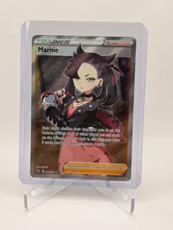 2020 Pokemon Sword & Shield Base Set Marnie Full Art 200/202 LP - Image 1