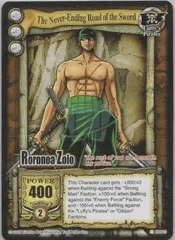 2005 One Piece The Quest Begins! - Roronoa Zoro, Road Of Sword - One Piece CCG - Image 1