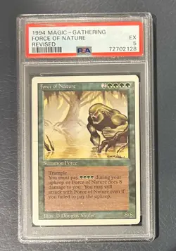 Magic The Gathering MTG REVISED RARE 1994 Force of Nature PSA 5 - Image 1
