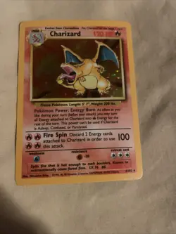 Pokemon TCG Charizard Base Set Holo Unlimited Rare Card 4/102 - Image 2