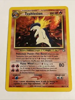 Typhlosion 18/111 Pokemon Neo Genesis Holo Rare Card - HP - Image 1