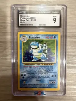 1999 Pokemon Blastoise CGC 9 Mint Holo #2 Base Set - Image 1