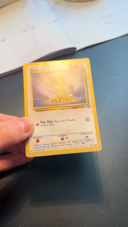Pokemon TCG Meowth 56/64 LP Gold Border Promo Fruit Roll Up Promo - Image 2